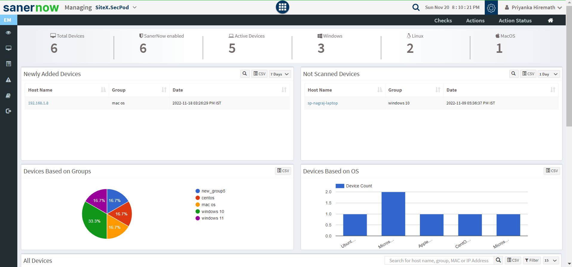 How to enable/disable devices in SanerNow? – SecPod – Documentation